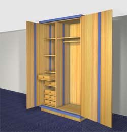 Schrank ge&ouml;ffnet